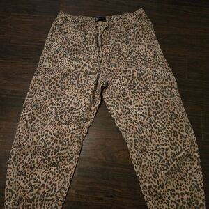 GAP Leopard Print Pull On Barrel Women Jeans - Brown and Black